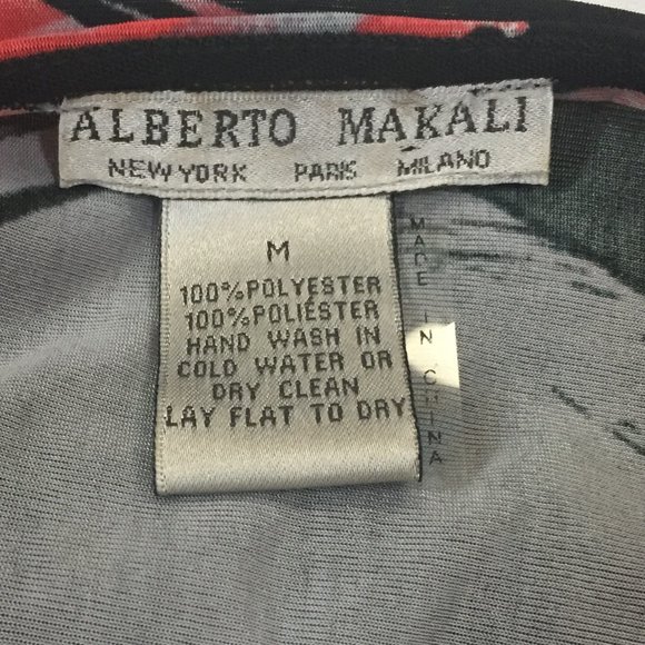 Alberto Makali Top Abstract Pattern Size M Red/Black/White - Picture 4 of 4